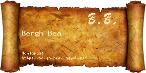 Bergh Bea névjegykártya